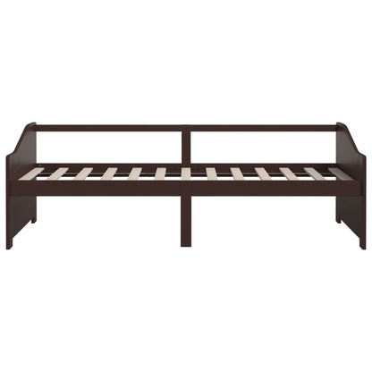3-Seater Day Bed without Mattress Dark Brown 90x200cm