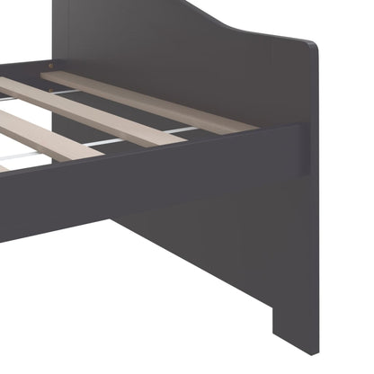 3-Seater Day Bed without Mattress Dark Grey 90x200cm