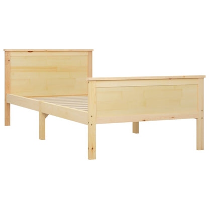 Bed Frame without Mattress Solid Wood Pine 100x200 cm