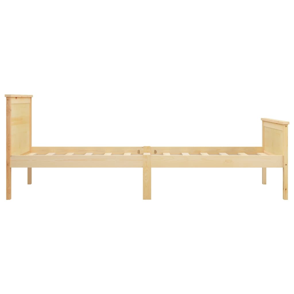 Bed Frame without Mattress Solid Wood Pine 100x200 cm