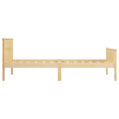 Bed Frame without Mattress Solid Wood Pine 100x200 cm