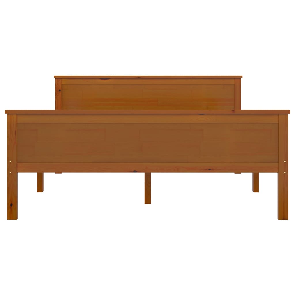 Bed Frame without Mattress Honey Brown Solid Wood Pine 120x200cm