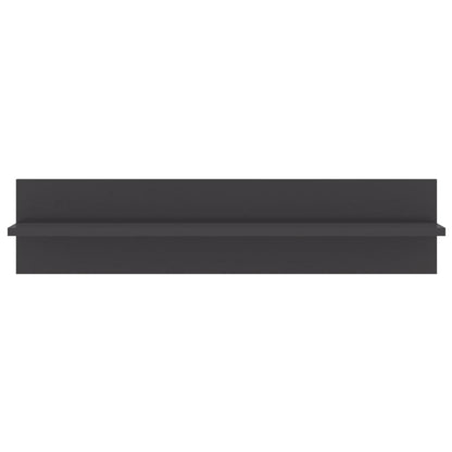 Wall Shelf 2 pcs High Gloss Grey 80x11.5x18 cm Engineered Wood