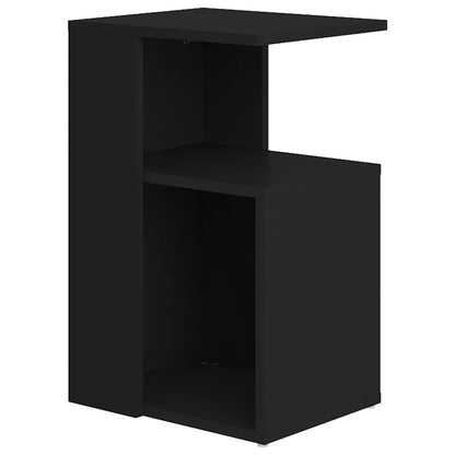 Side Table Black 36x30x56 cm Engineered Wood