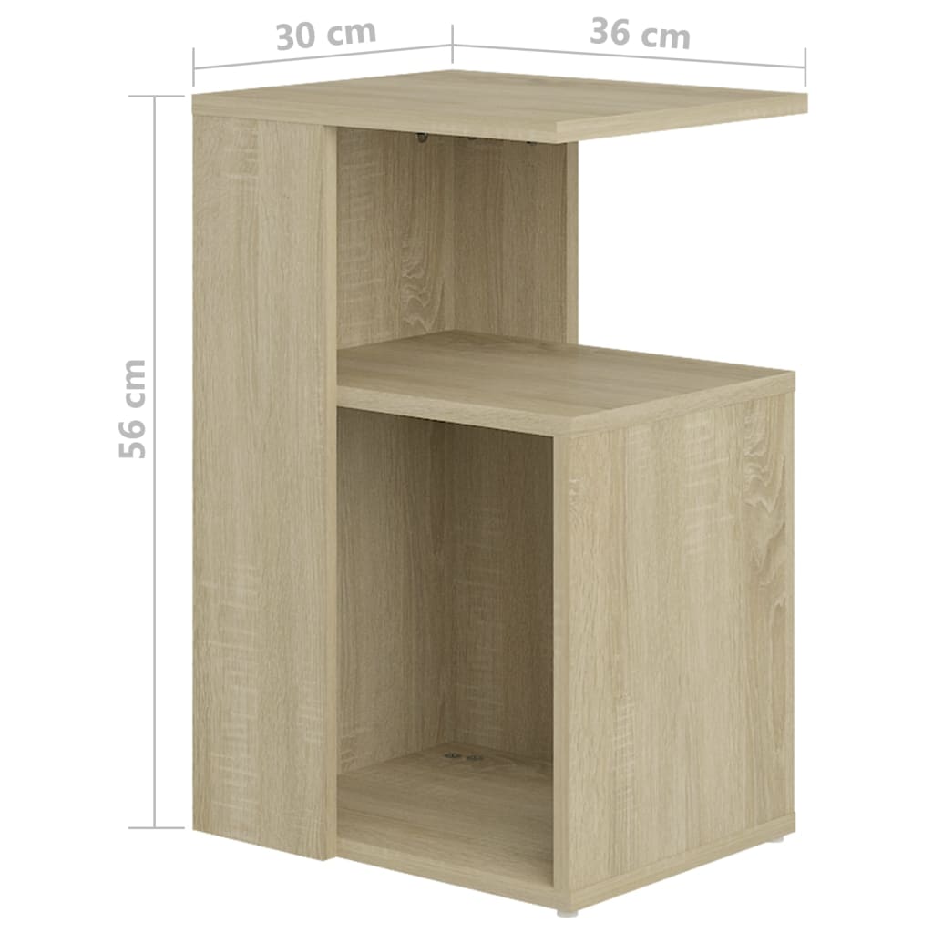 Side Table Sonoma Oak 36x30x56 cm Engineered Wood