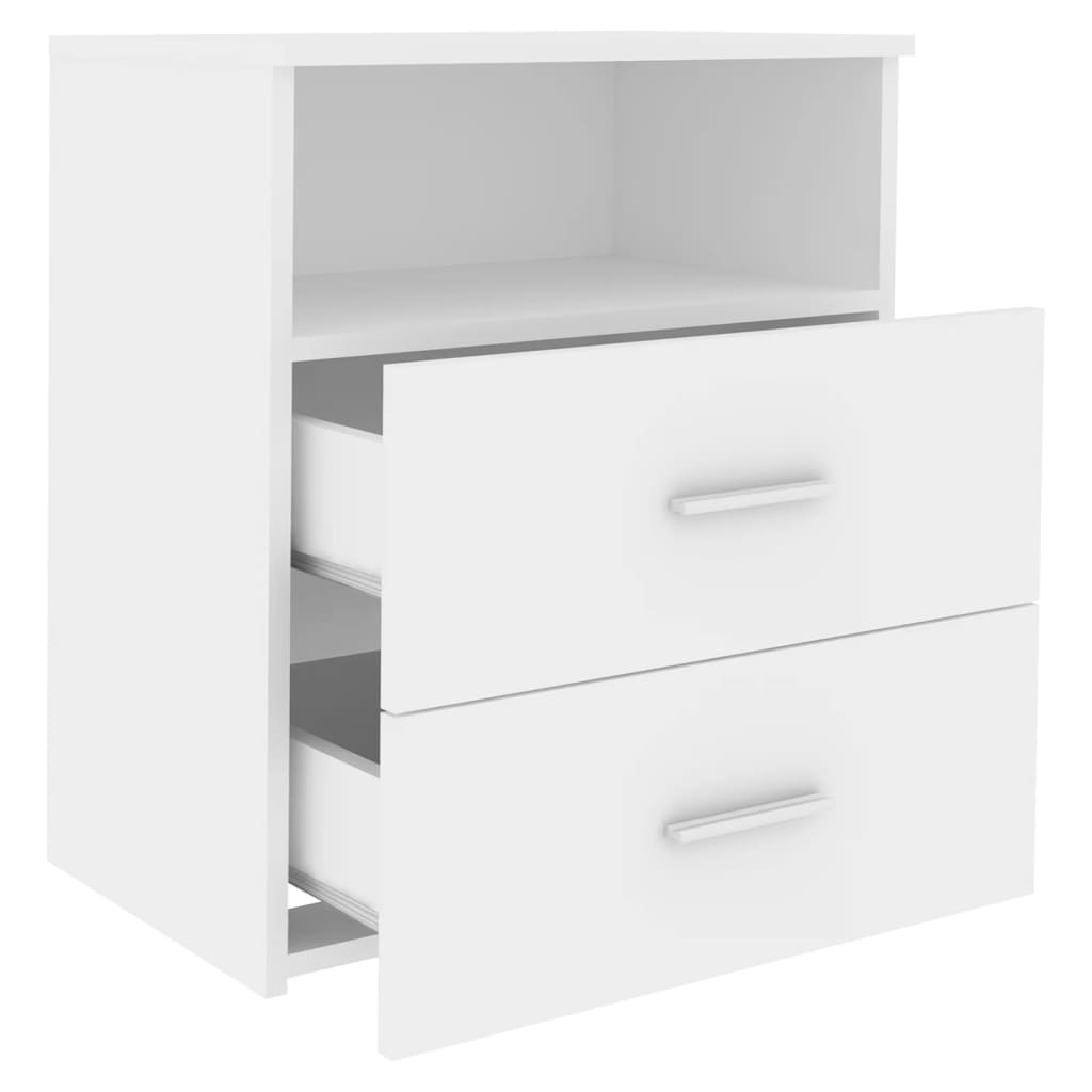 Bed Cabinets 2 pcs White 50x32x60 cm