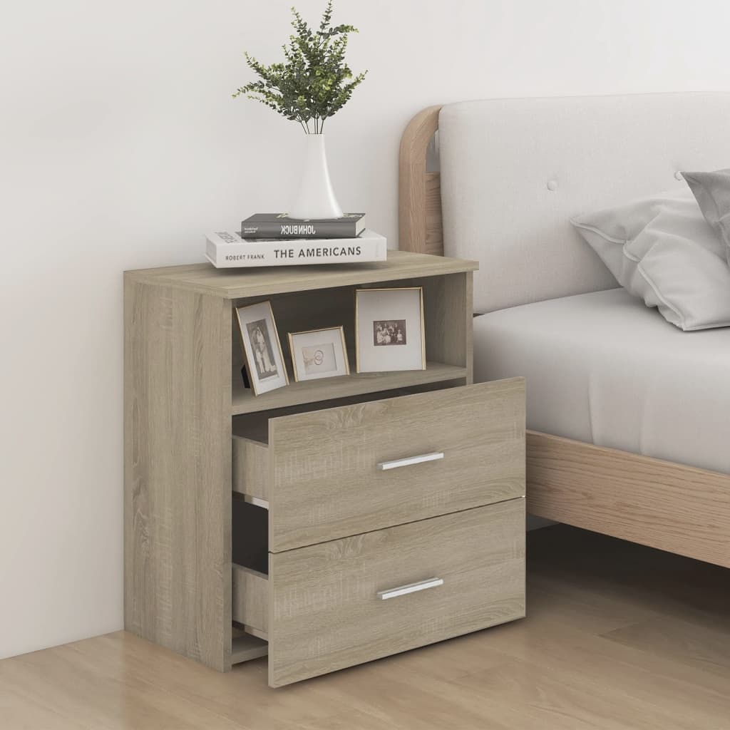 Bed Cabinet Sonoma Oak 50x32x60 cm