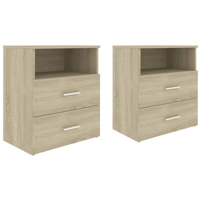 Bed Cabinets 2 pcs Sonoma Oak 50x32x60 cm