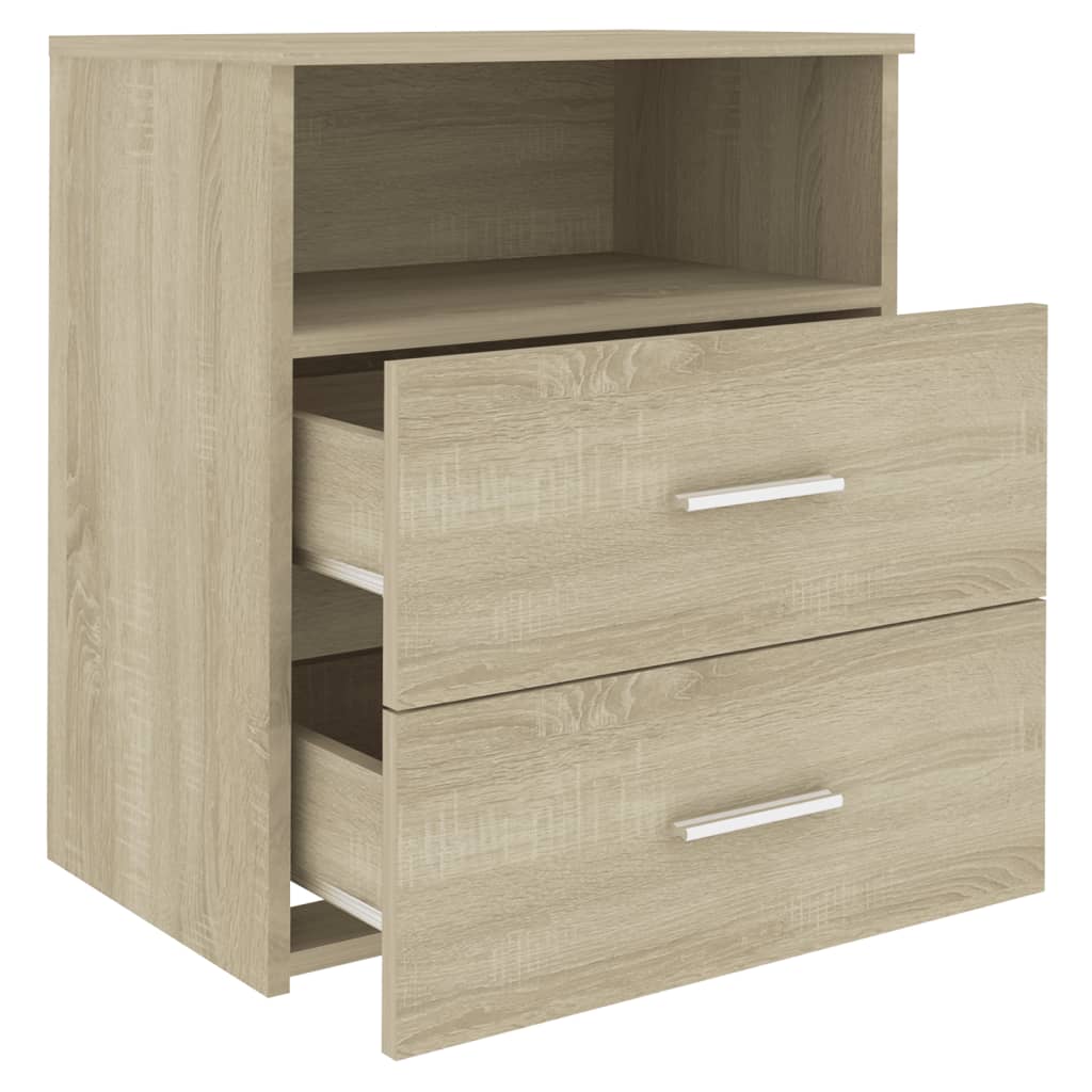 Bed Cabinets 2 pcs Sonoma Oak 50x32x60 cm