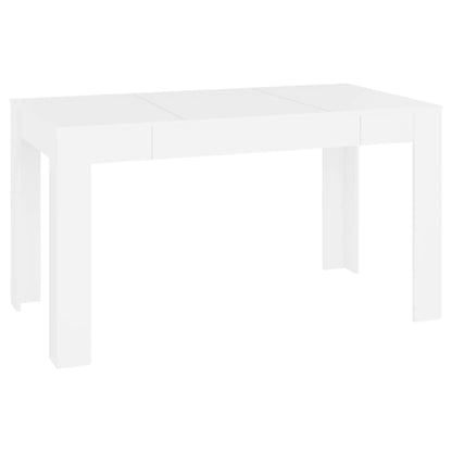 Dining Table White 140x74.5x76 cm Engineered Wood