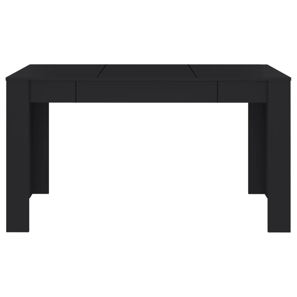Dining Table Black 140x74.5x76 cm Engineered Wood