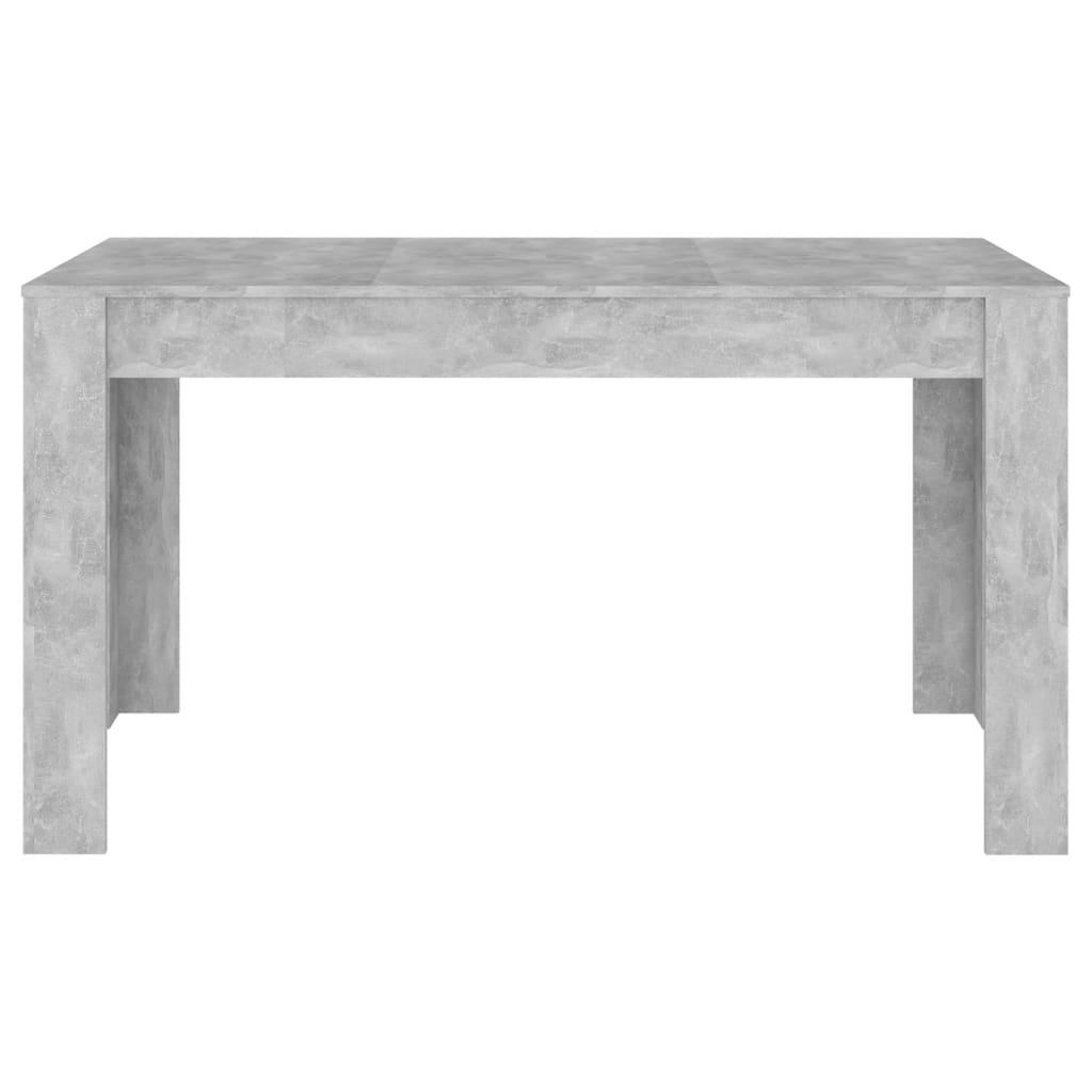 Dining Table Concrete Grey 140x74.5x76 cm Engineered Wood