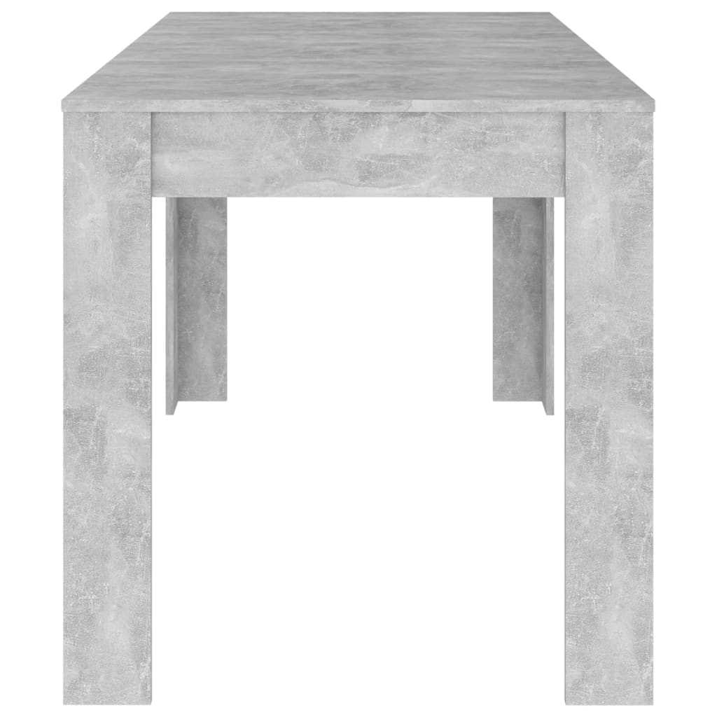 Dining Table Concrete Grey 140x74.5x76 cm Engineered Wood