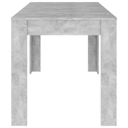 Dining Table Concrete Grey 140x74.5x76 cm Engineered Wood