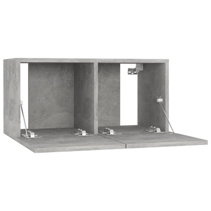 Hanging TV Cabinet Concrete Grey 60x30x30 cm