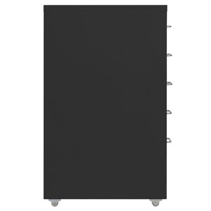 Mobile File Cabinet Black 28x41x69 cm Metal