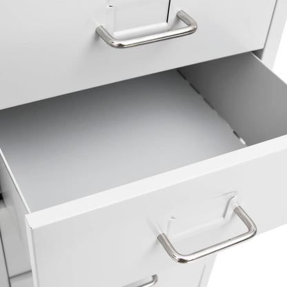 Mobile File Cabinet Grey 28x41x109 cm Metal