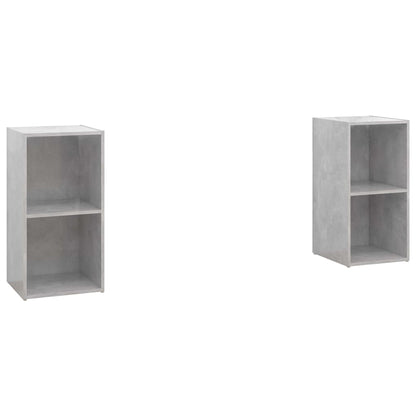 TV Cabinets 2 pcs Concrete Grey 72x35x36.5 cm Engineered Wood