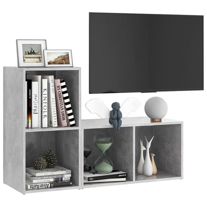 TV Cabinets 2 pcs Concrete Grey 72x35x36.5 cm Engineered Wood