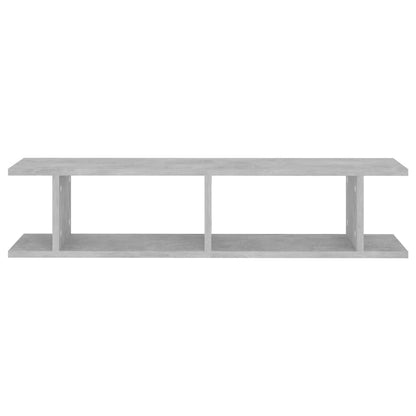 Wall Shelf 2 pcs Concrete Grey 90x18x20 cm Engineered Wood