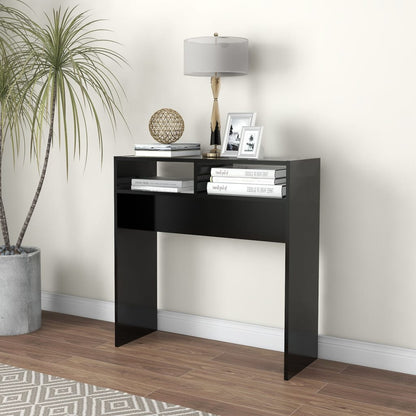 Console Table Black 78x30x80 cm Engineered Wood