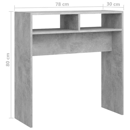 Console Table Concrete Grey 78x30x80 cm Engineered Wood