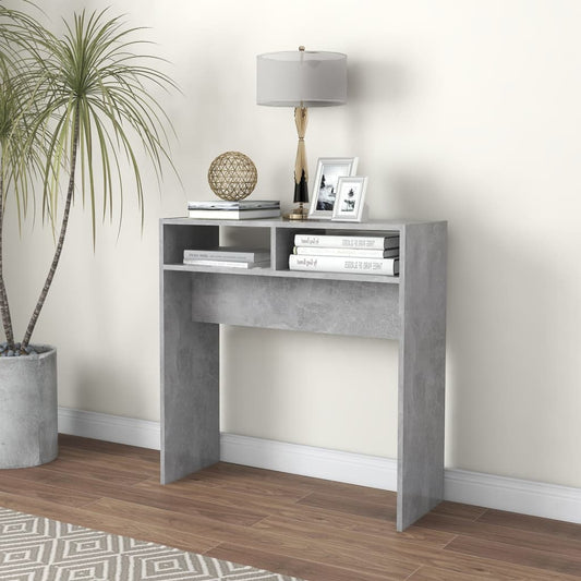 Console Table Concrete Grey 78x30x80 cm Engineered Wood