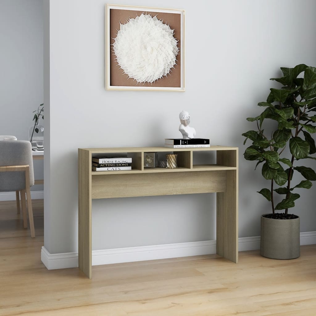 Console Table Sonoma Oak 105x30x80 cm Engineered Wood