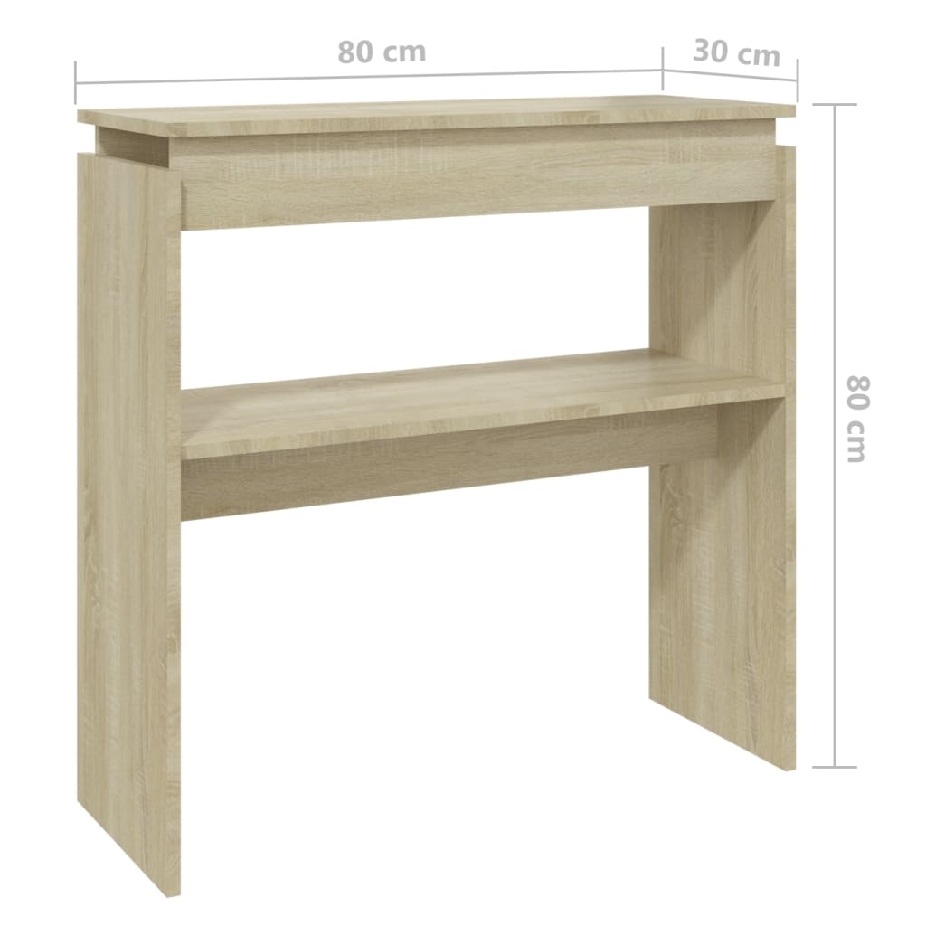 Console Table Sonoma Oak 80x30x80 cm Engineered Wood