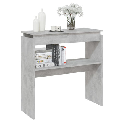 Console Table Concrete Grey 80x30x80 cm Engineered Wood