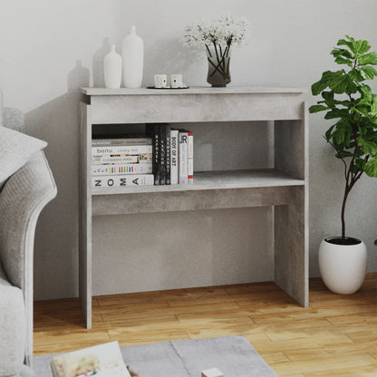 Console Table Concrete Grey 80x30x80 cm Engineered Wood