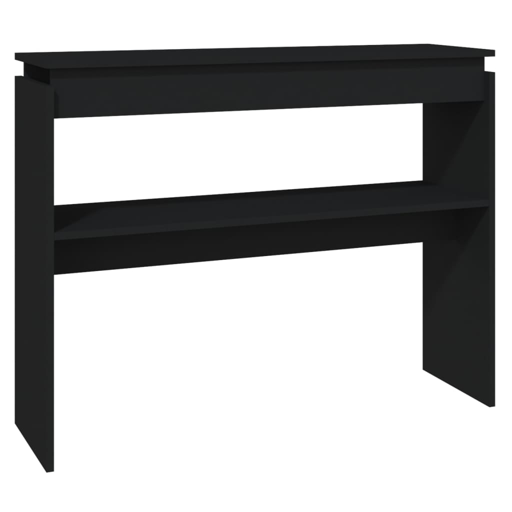 Console Table Black 102x30x80 cm Engineered Wood