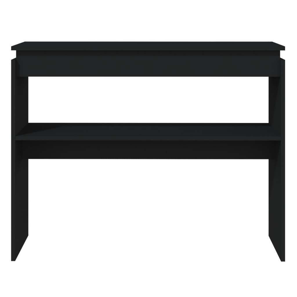 Console Table Black 102x30x80 cm Engineered Wood