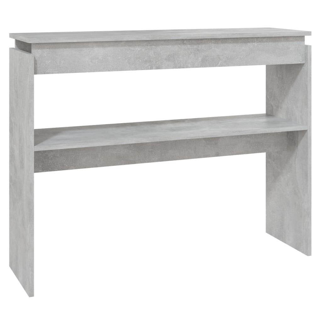 Console Table Concrete Grey 102x30x80 cm Engineered Wood