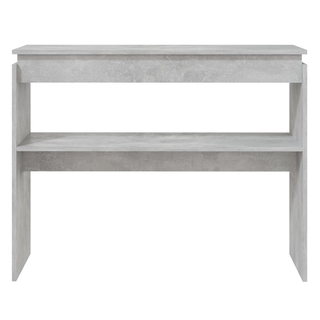 Console Table Concrete Grey 102x30x80 cm Engineered Wood