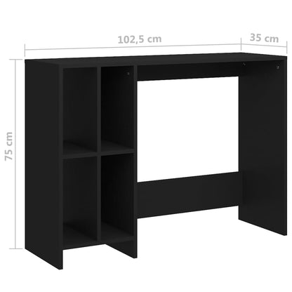 Notebook Desk Black 102.5x35x75 cm Engineered Wood