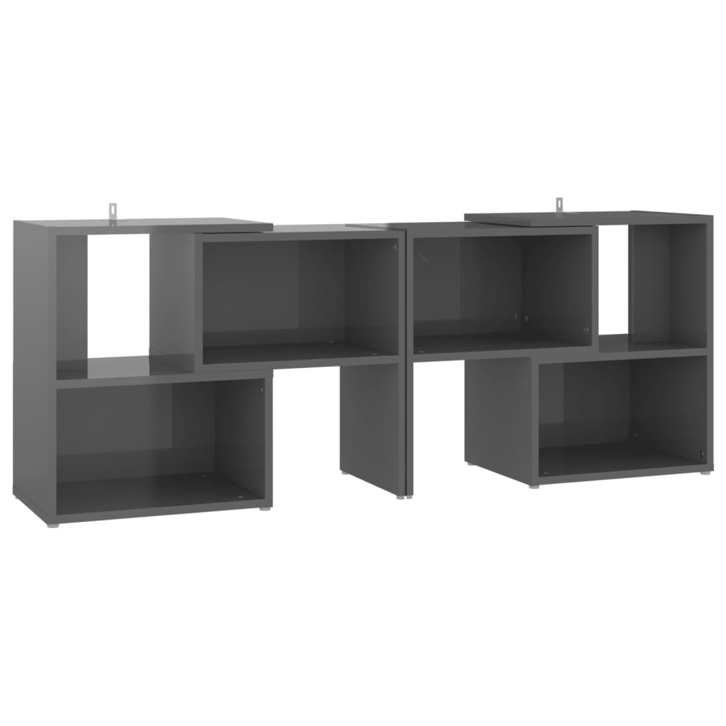 TV Cabinet High Gloss Grey 104x30x52 cm Engineered Wood