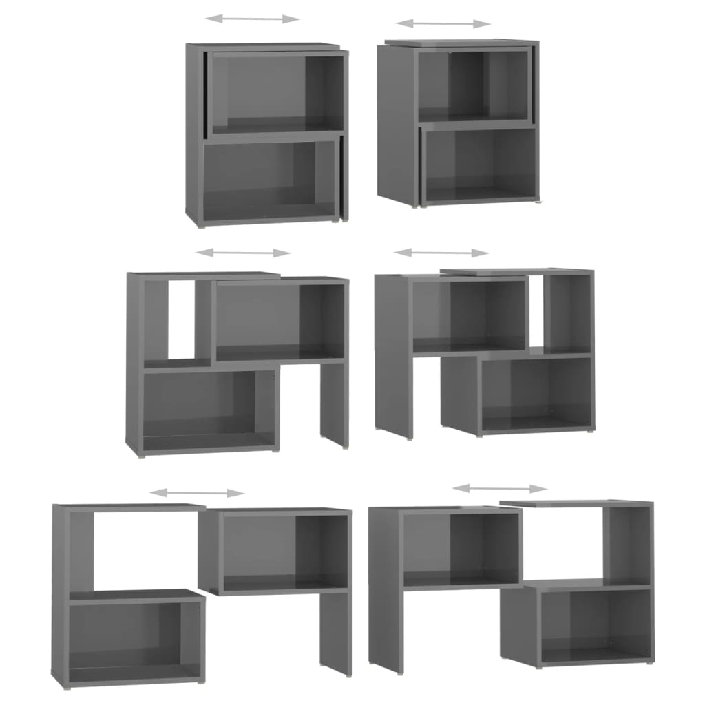 TV Cabinet High Gloss Grey 104x30x52 cm Engineered Wood