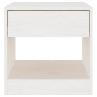 Bedside Cabinet White 40x31x40 cm Solid Pinewood