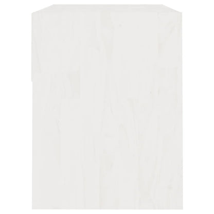 Bedside Cabinet White 40x31x40 cm Solid Pinewood