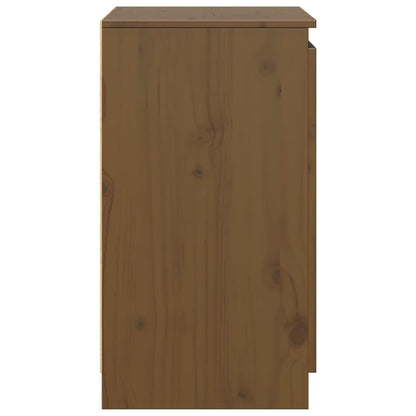 Side Cabinet Honey Brown 60x36x65 cm Solid Pinewood