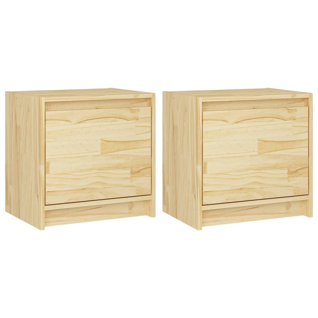 Bedside Cabinets 2 pcs 40x30.5x40 cm Solid Pinewood