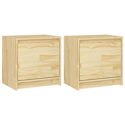 Bedside Cabinets 2 pcs 40x30.5x40 cm Solid Pinewood