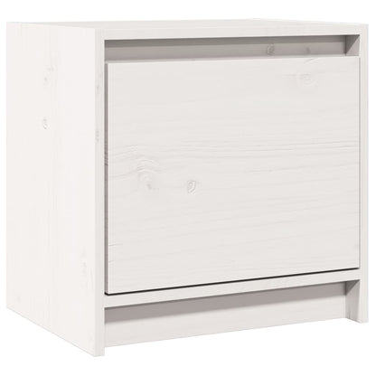 Bedside Cabinet White 40x30.5x40 cm Solid Pinewood