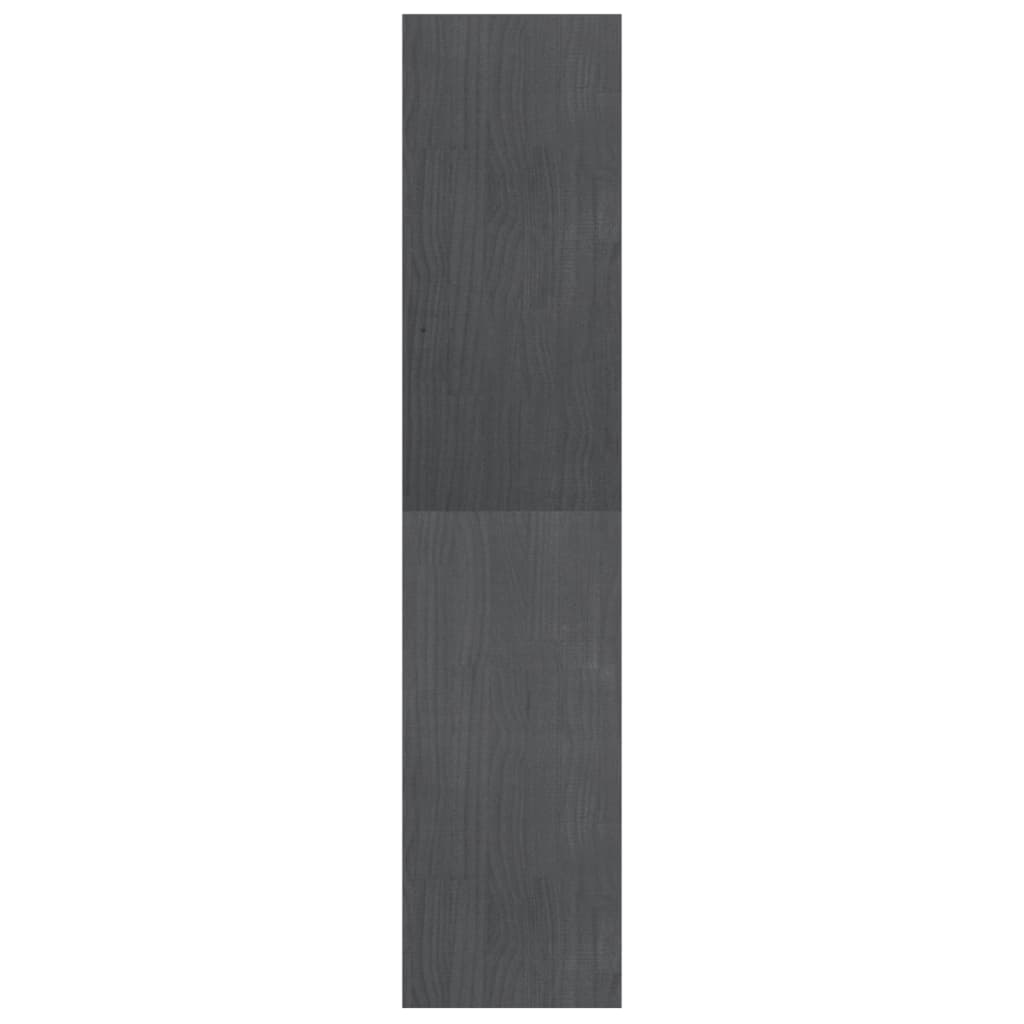 Book Cabinet Room Divider Grey 40x30x135.5 cm Pinewood