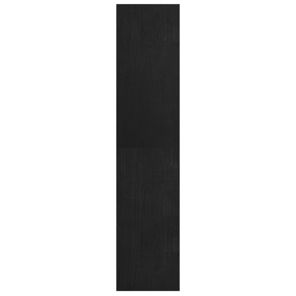 Book Cabinet Room Divider Black 40x30x135.5 cm Pinewood