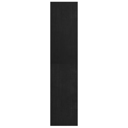 Book Cabinet Room Divider Black 40x30x135.5 cm Pinewood