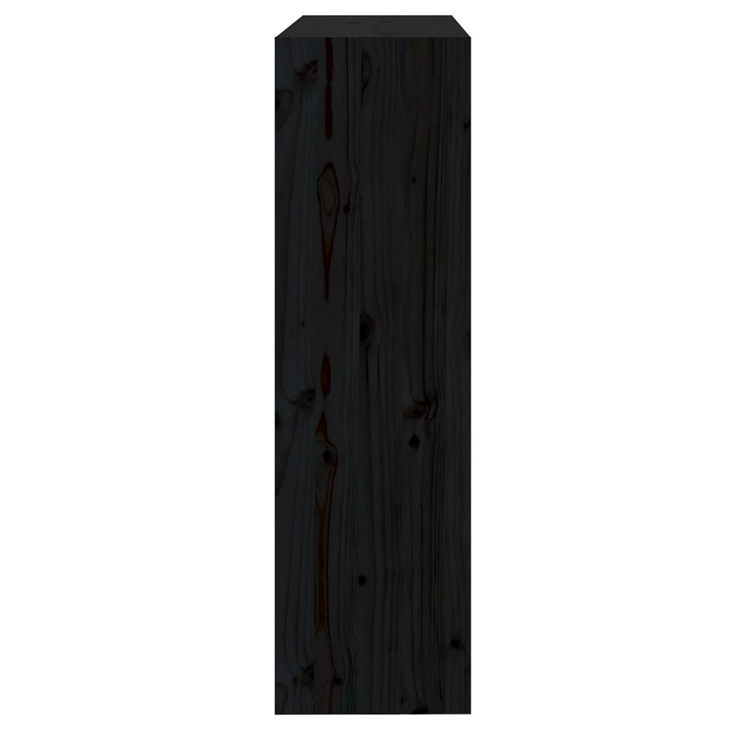 Book Cabinet/Room Divider Black 80x30x103.5 cm Solid Wood Pine