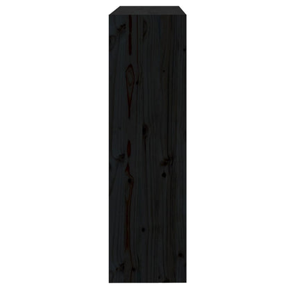 Book Cabinet/Room Divider Black 80x30x103.5 cm Solid Wood Pine