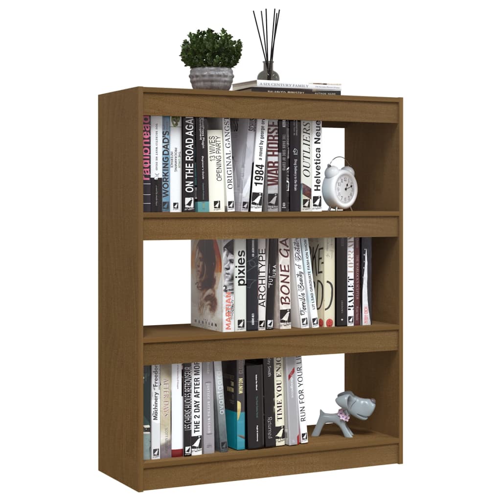 Book Cabinet/Room Divider Honey Brown 100x30x103 cm Solid Pinewood